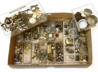 Lot 113 - 3 boxes of metal clock parts