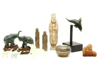 Lot 88 - An assortment of hardstone carvings