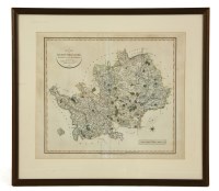 Lot 481 - A John Cary hand coloured map of Hertfordshire