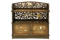 Lot 655 - A Japanese inlaid hanging cabinet