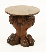 Lot 1195 - A mahogany lamp table