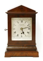Lot 885 - A mahogany cased bracket clock