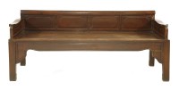 Lot 1136 - A Chinese rosewood hall bench