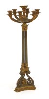 Lot 1043 - A Regency-style seven-light candelabra