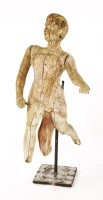 Lot 1178 - A French carved wooden angel