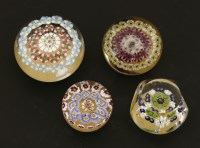 Lot 400 - Three small Baccarat paperweights
