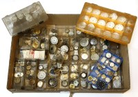 Lot 110 - A box of watch parts