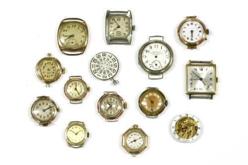 Lot 46 - Fourteen various wristwatch movements