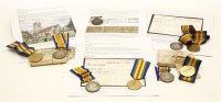 Lot 99A - WWl Hertfordshire Yeomanry medals:
a British War medal to Pte. T H Humphreys
a pair to Pte C. C. Griffiths
a pair to Pte M. G. Rogers
a pair to  Pte R. Finley
See biographical information with the abo