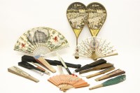 Lot 97 - A collection of advertising and tourist paper fans