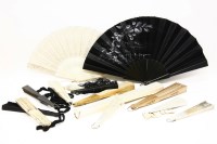 Lot 118 - A collection of lace fans