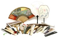 Lot 89 - A collection of assorted paper fans