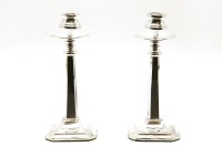 Lot 132 - A pair of Art Nouveau silver candlesticks
