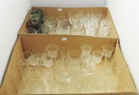 Lot 342 - Two boxes of various glassware