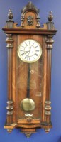 Lot 406 - A Vienna wall walnut clock