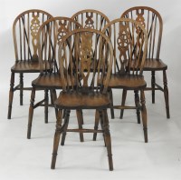 Lot 659A - Six wheel back kitchen chairs