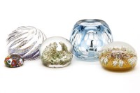 Lot 76 - Five paperweights