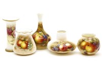 Lot 247 - Four Royal Worcester porcelain vases