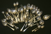 Lot 107 - A Regency silver canteen of cutlery