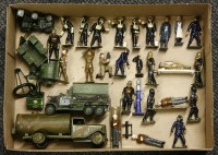 Lot 179 - Toy soldiers and vehicles: to include the ARP series 'Decontamination Unit' by Taylor and Barrett