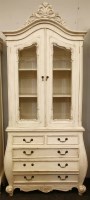 Lot 619 - A French style painted pine armoire