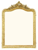 Lot 526A - A large early 20th century Continental gilt framed mirror