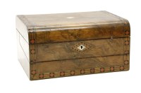 Lot 409 - A Victorian inlaid walnut combination jewellery box