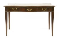Lot 534 - A mahogany serpentine front library table
