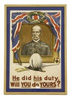 Lot 487A - A First World War recruitment poster