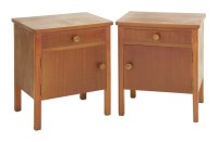 Lot 641 - A pair of mahogany bedside cupboards