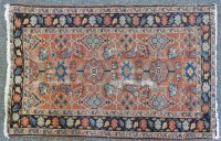 Lot 607 - A small hand knotted Bokhara rug