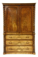 Lot 540 - A Victorian mahogany linen press