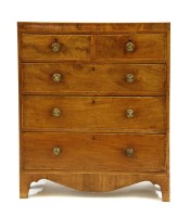 Lot 517 - A Regency mahogany chest of two short above three long drawers