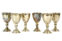 Lot 93 - Six silver goblets