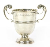 Lot 116 - An Irish silver two handled cup