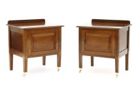 Lot 346 - A pair of mahogany bedside cabinets