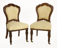 Lot 363 - A pair of Victorian mahogany salon chairs