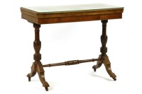 Lot 359 - A Victorian walnut card table