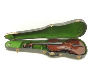 Lot 178 - A German violin in case (a/f)