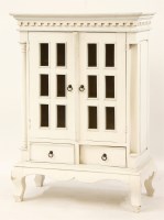Lot 353 - A French style painted pine glazed bookcase