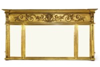 Lot 315A - A Regency style gilt overmantel mirror