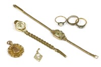 Lot 18 - A ladies 9ct gold Arnex mechanical strap watch
