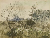 Lot 1246 - Lots 1246 to 1265
The following twenty lots are from the estates of Lionel Bulmer and Margaret Green.

*Lionel Bulmer (1919-1992)
WINTER HEDGES
Signed l.l.