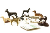 Lot 230 - A collection of greyhound ornaments