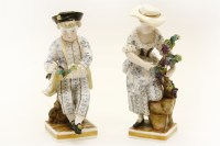 Lot 119 - A pair of Continental porcelain figurines