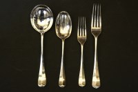 Lot 56 - A canteen of silver cutlery