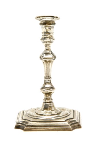 Lot 108 - A George III style silver taper stick