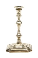 Lot 108 - A George III style silver taper stick