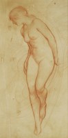 Lot 1093 - Harold Speed (1872-1957)
'VENUS' 
Sanguine chalk
63 x 29.5cm

*Artist's Resale Right may apply to this lot.