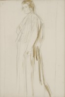 Lot 1094 - Augustus Edwin John (1878-1961)
STUDY OF A STANDING WOMAN
Pencil and brown wash
31 x 21cm

Provenance: With Abbott & Holder